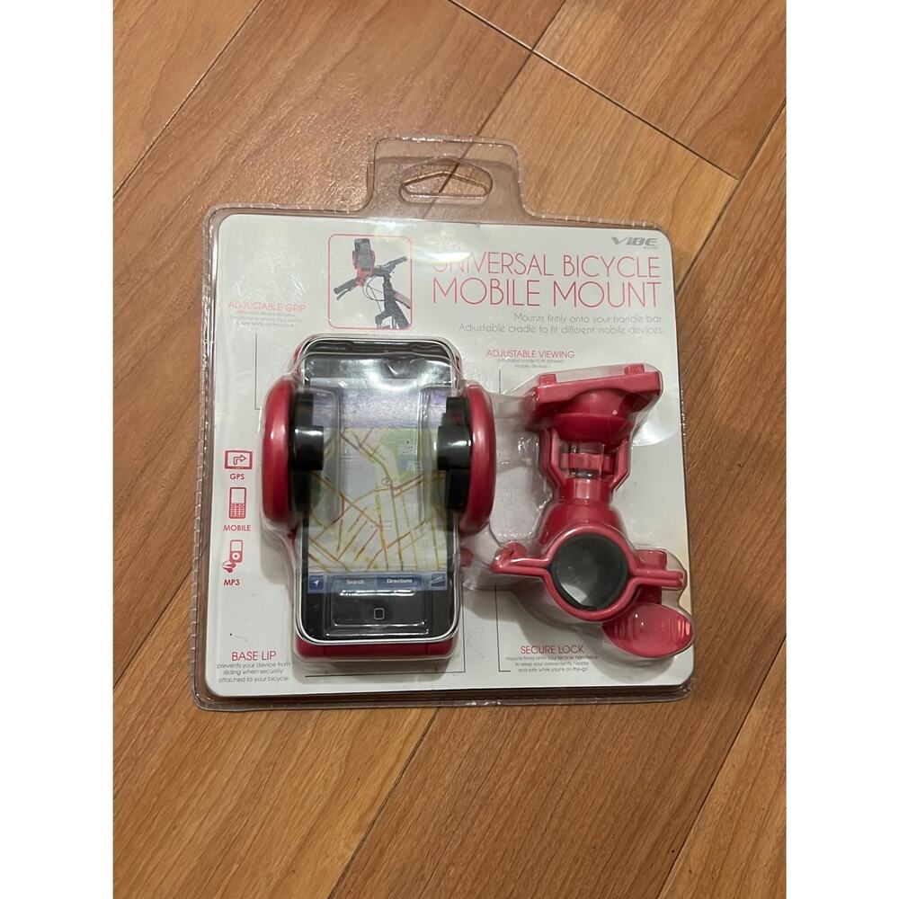 Universal Bike Mount Holder for Mobile Phone, GPS, MP3/Pink